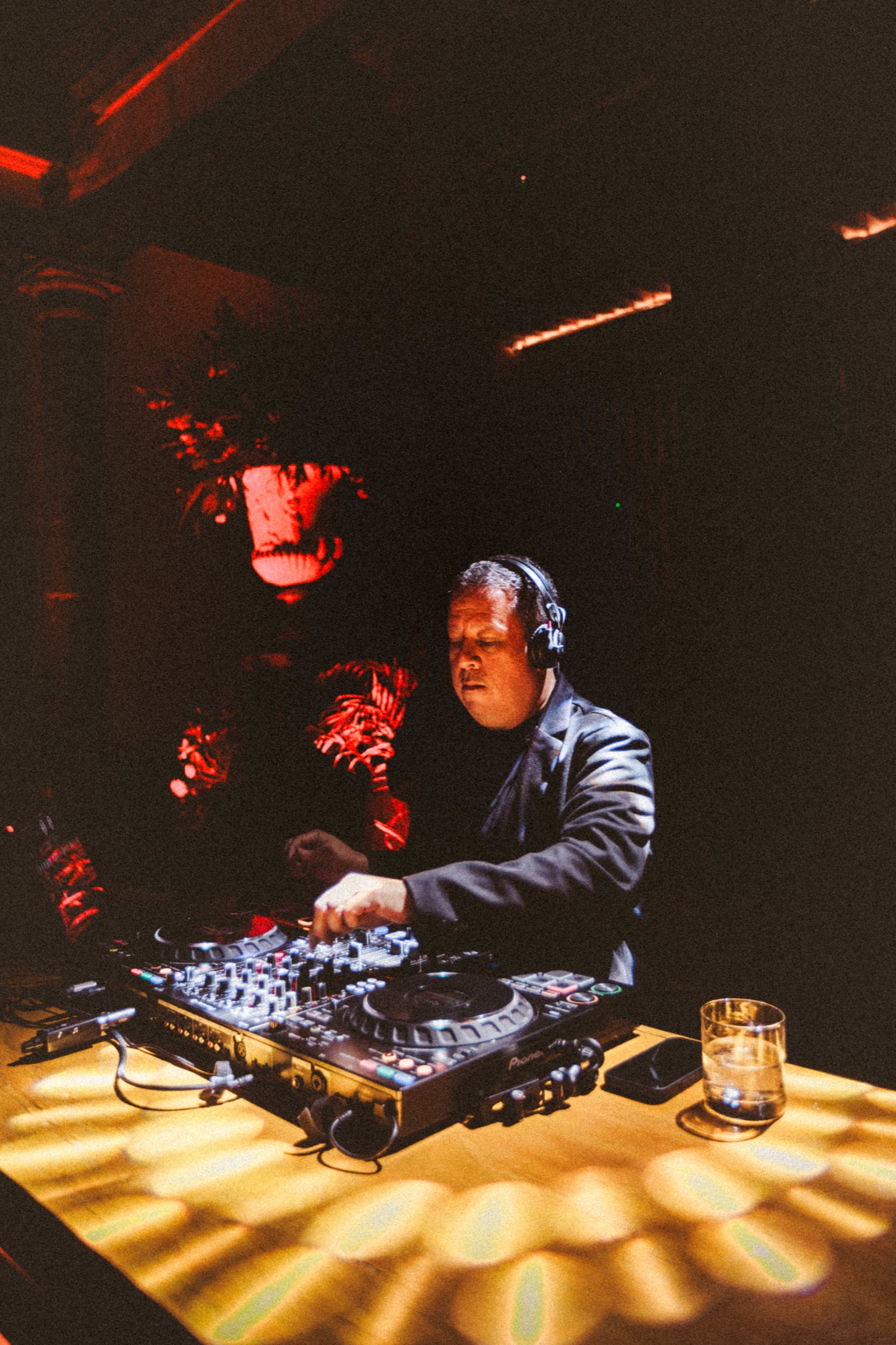DJ Moncho curating music at a private wedding